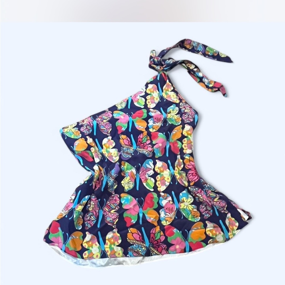 Lily Pulitzer butterfly One-Shoulder Top